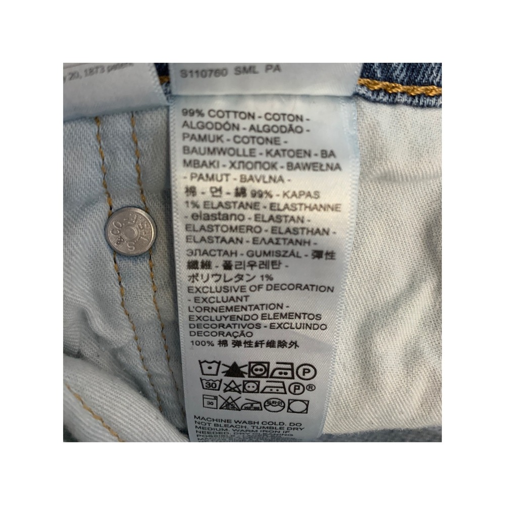 Levis 505 Jeans Mens 33x32 Blue Straight Leg Workwear Distressed Denim Pants - Picture 6 of 11